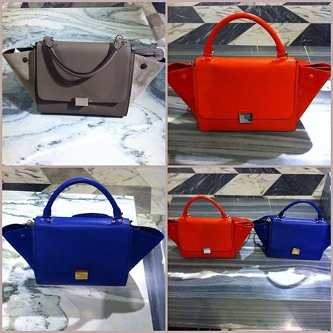 celine mini luggage vs trapeze